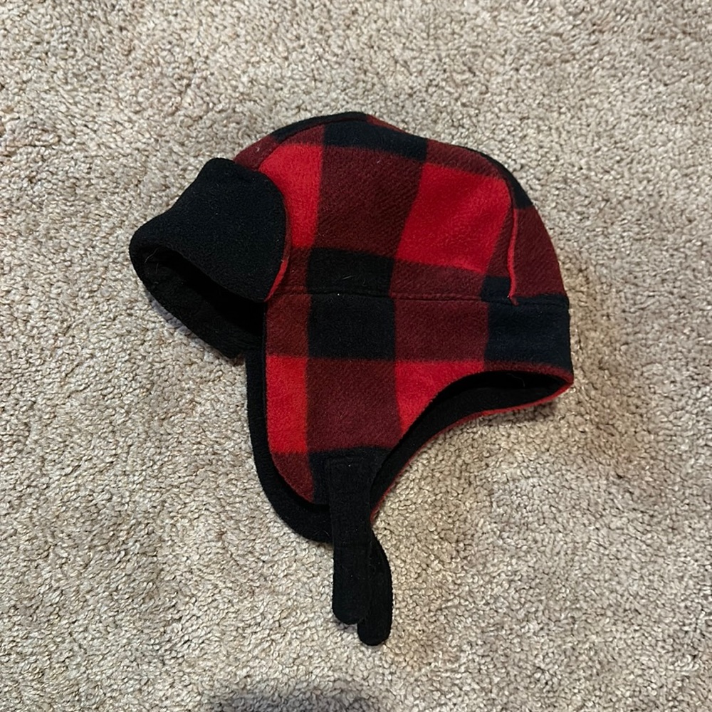 Baby Buffalo plaid trapper hat